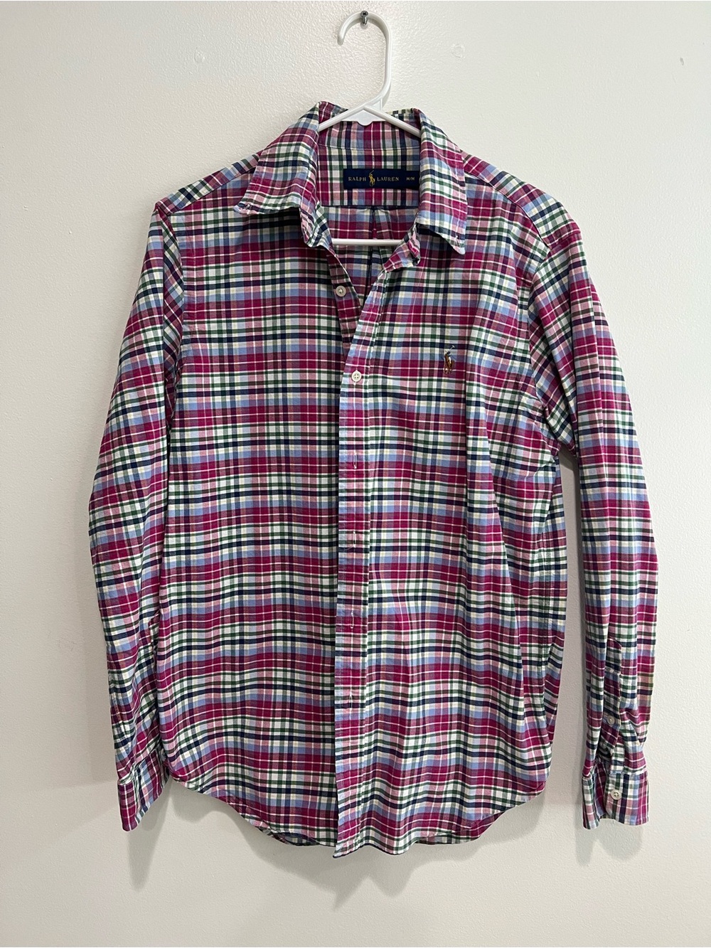 NWOT Ralph Lauren Plaid Button-Down Shirt in Pink, Green & Blue